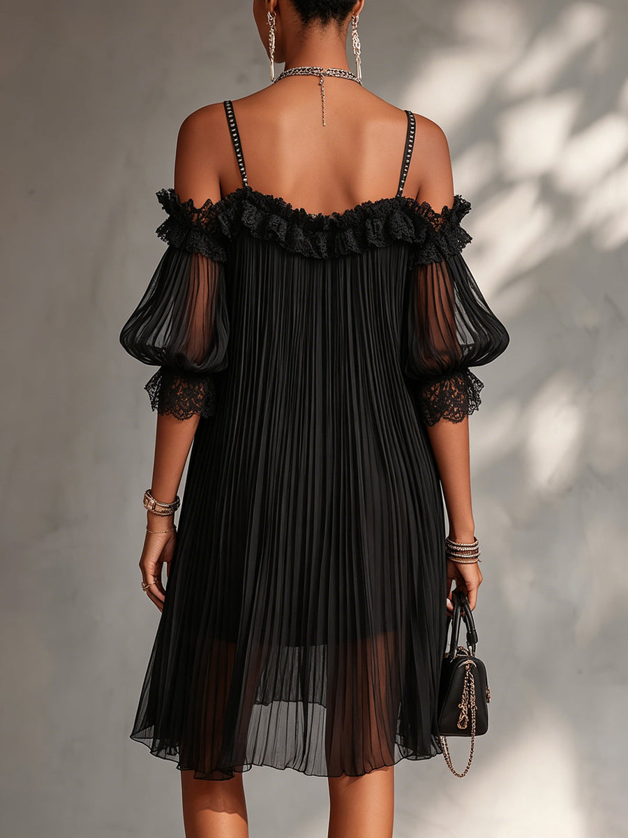Vestido Nocturne Plissé – foto 3