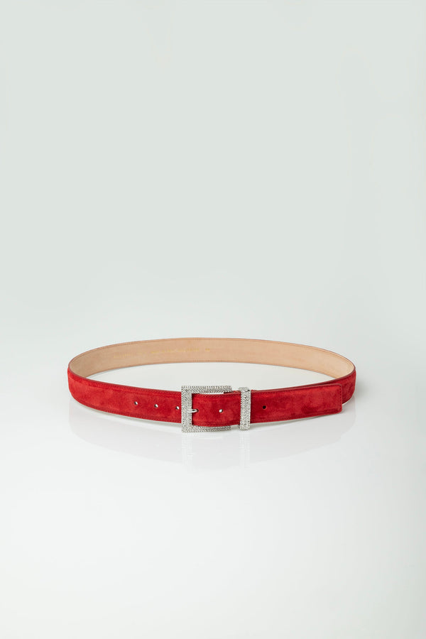 Cinturón de Ante Rojo