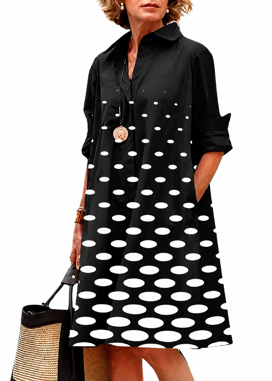 Vestido Midi Degradado de Lunares