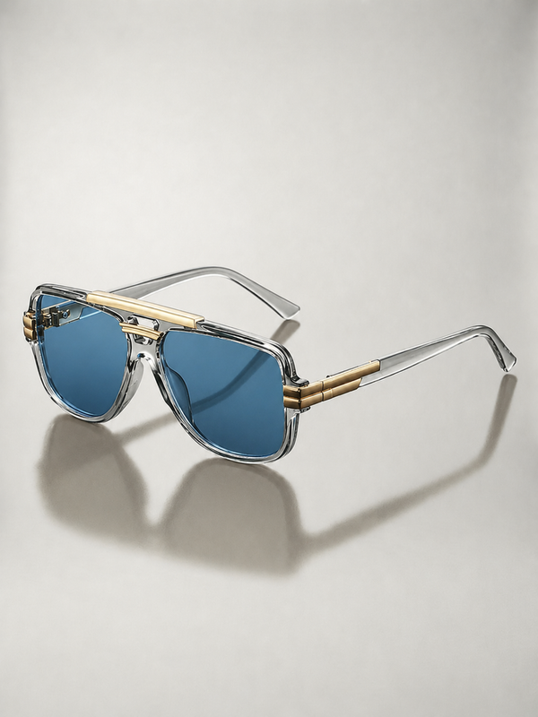 Gafas De Sol Aviador Con Montura Transparente