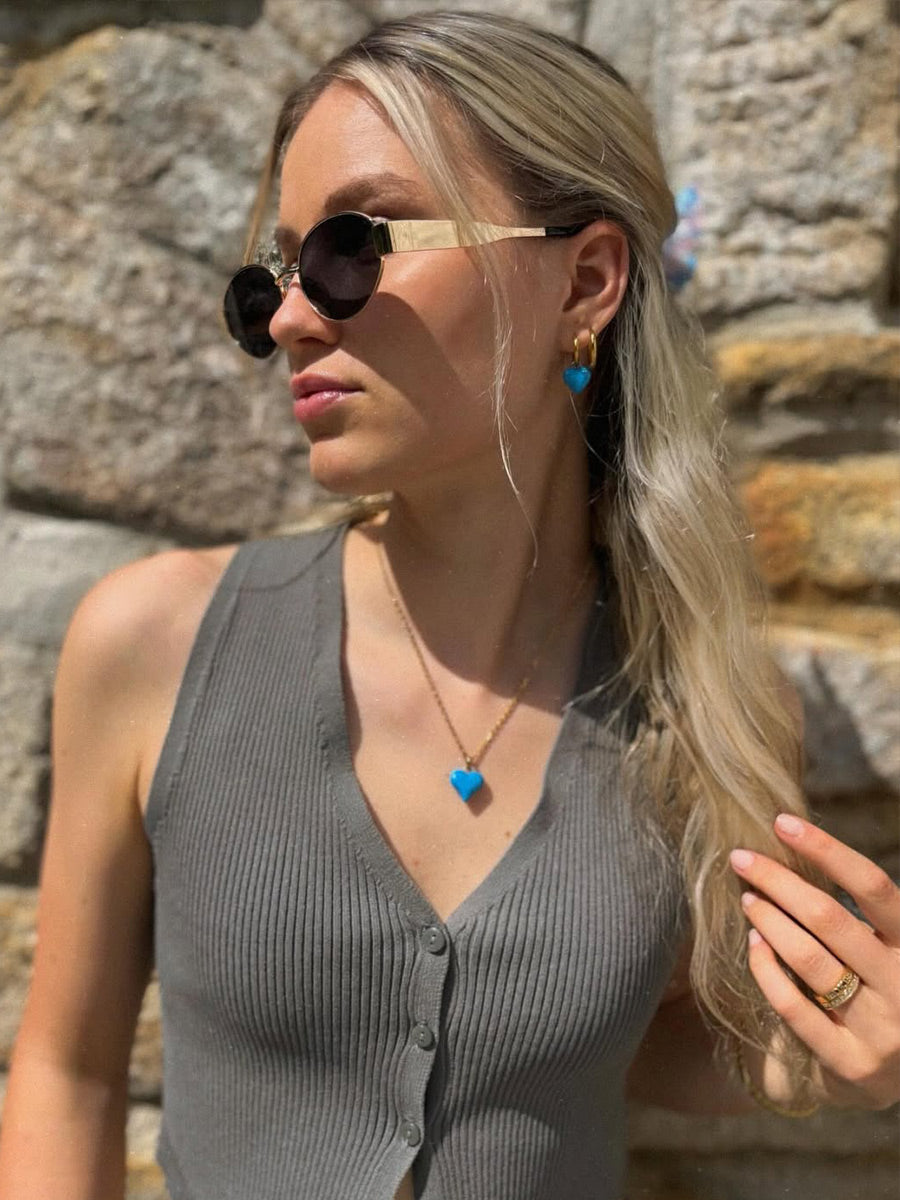 Pendientes Corazón Azur – foto 5