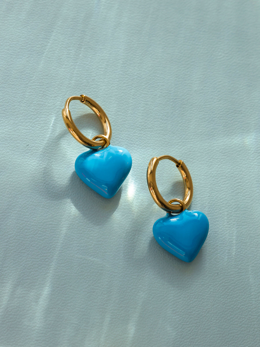 Pendientes Corazón Azur – foto 4
