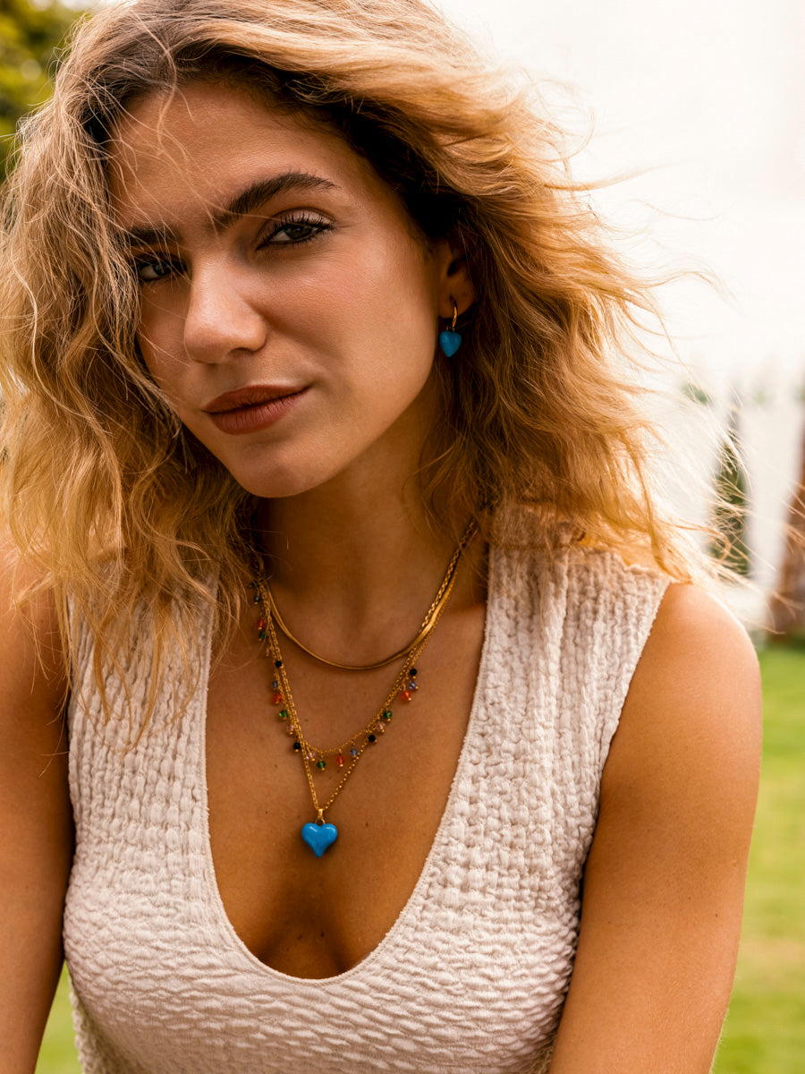 Pendientes Corazón Azur – foto 3