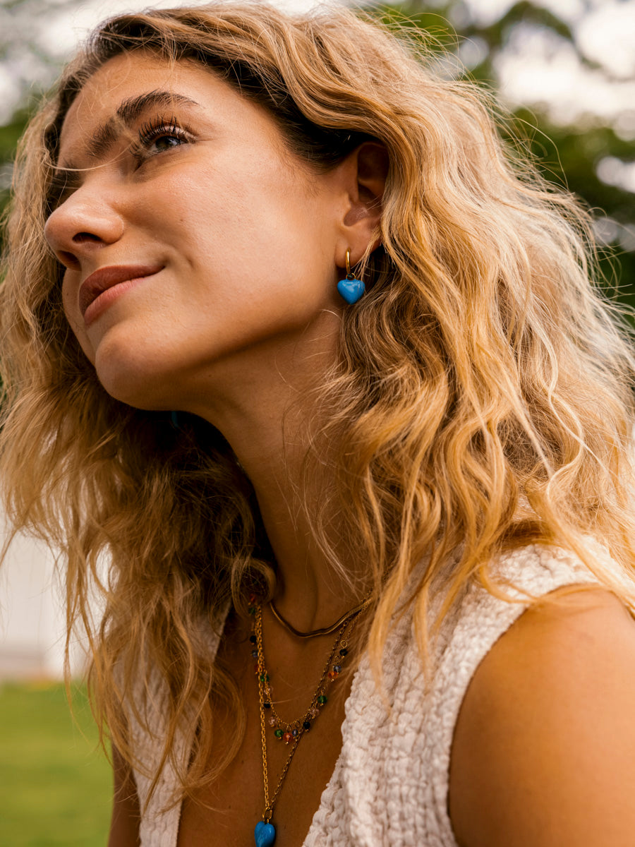 Pendientes Corazón Azur – foto 2