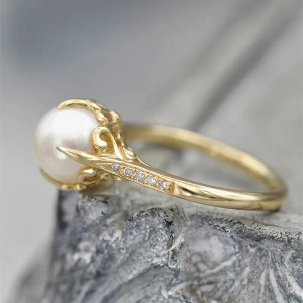 Anillo Perla Dorée