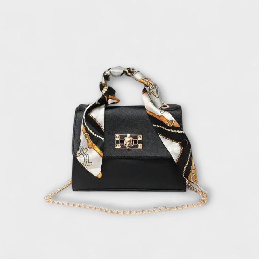 Bolso Bandolera Con Pañuelo Y Cadena