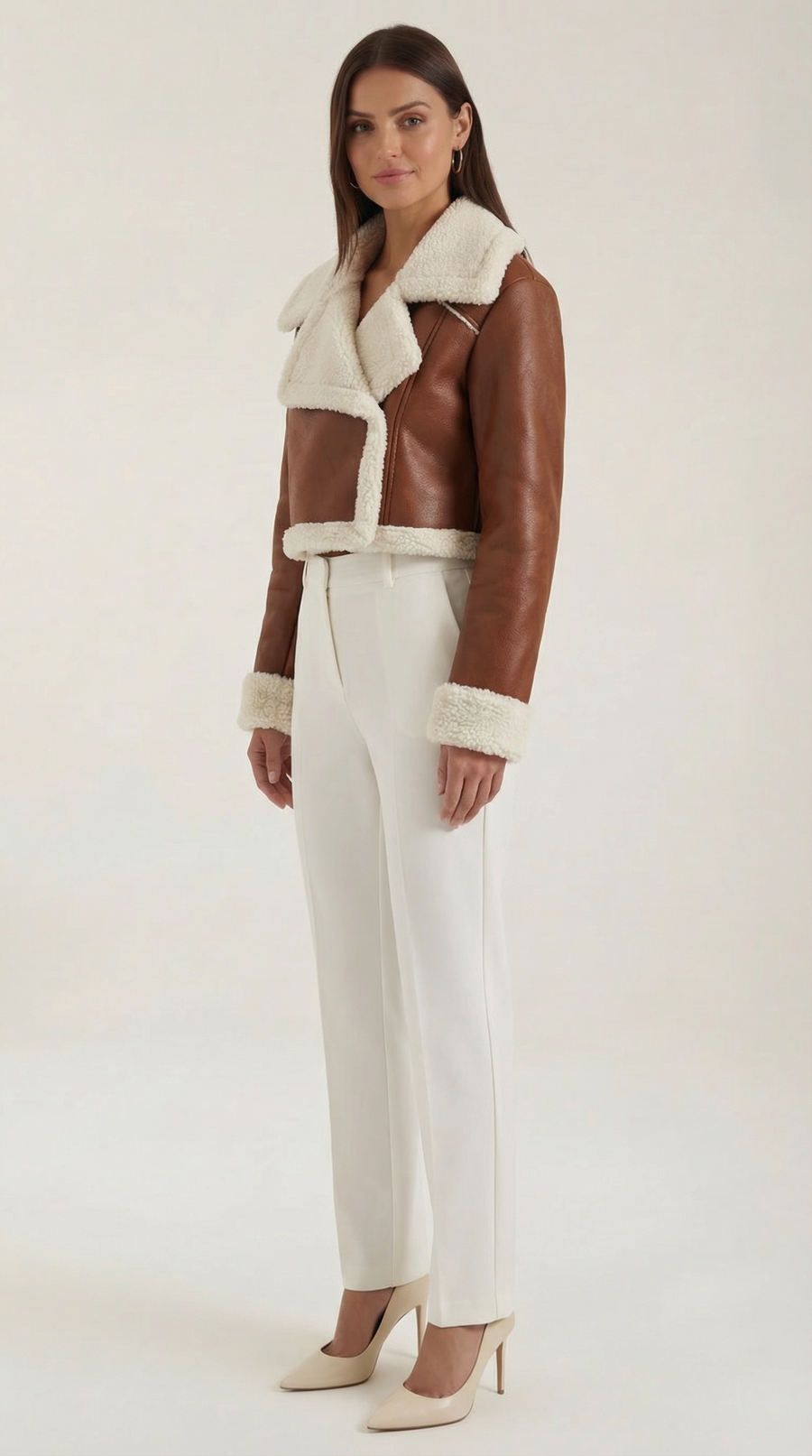 Chaqueta Aviator Écru – foto 31