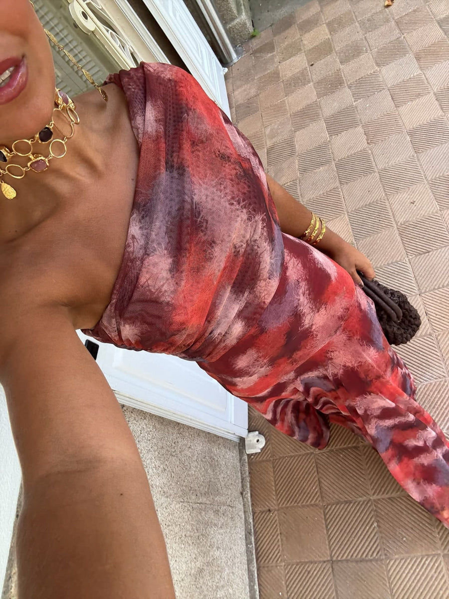 Vestido Largo Asimetrico Estampado &ndash; foto 6