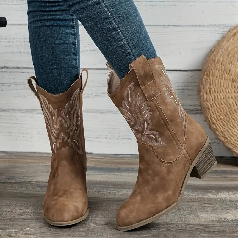 Botines Western Bordados