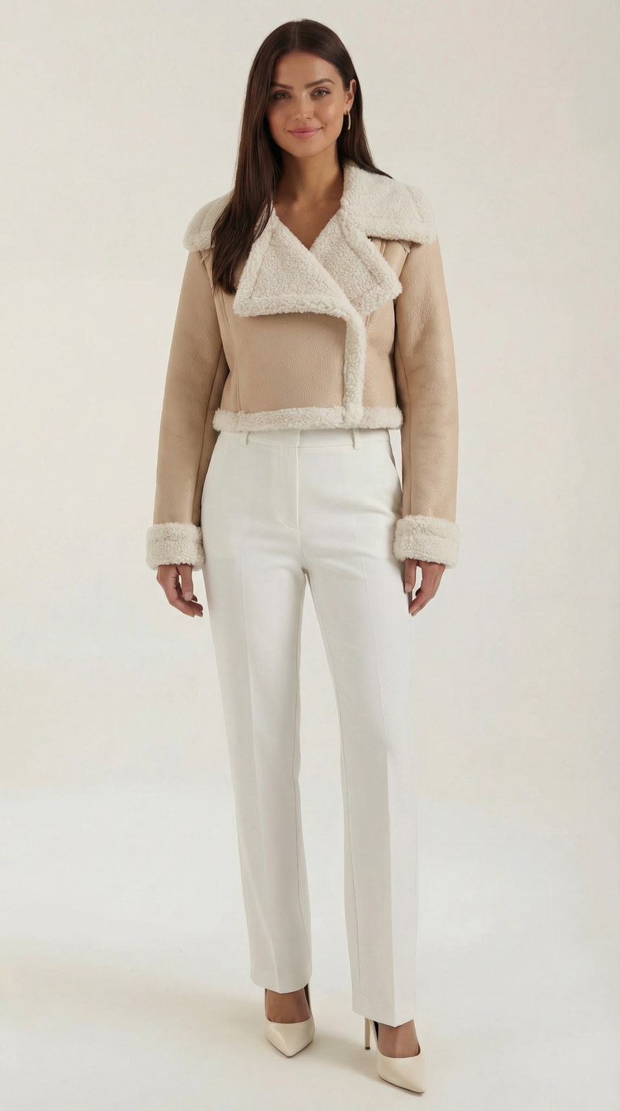 Chaqueta Aviator Écru &ndash; foto 25