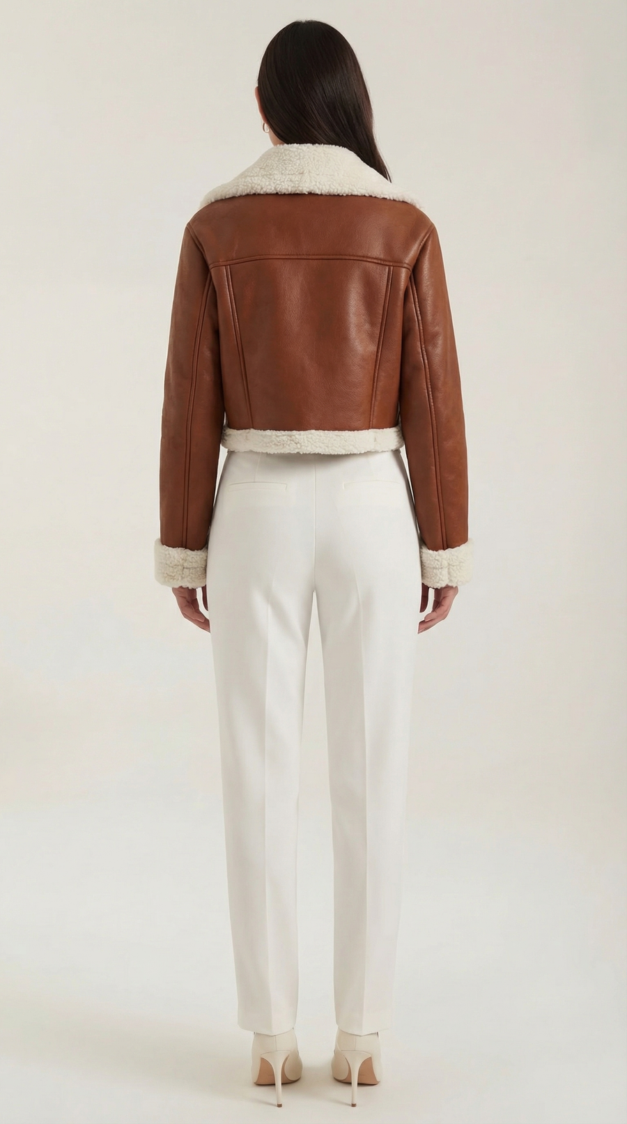 Chaqueta Aviator Écru &ndash; foto 32
