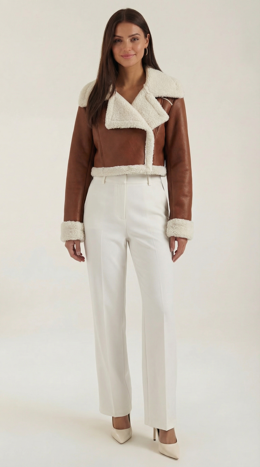 Chaqueta Aviator Écru &ndash; foto 30