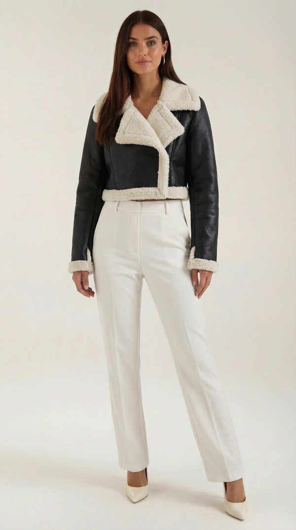 Chaqueta Aviator Écru