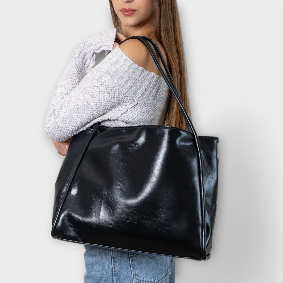 Bolso Shopper Negro Minimalista